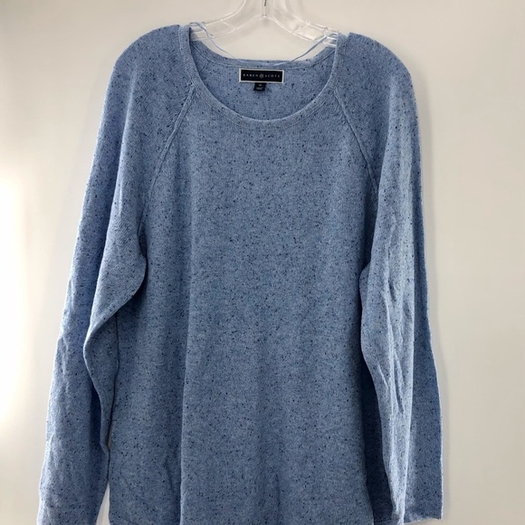 12. NWT Karen Scott Confetti Blue & Navy Tunic Sweater - Picture 6 of 7